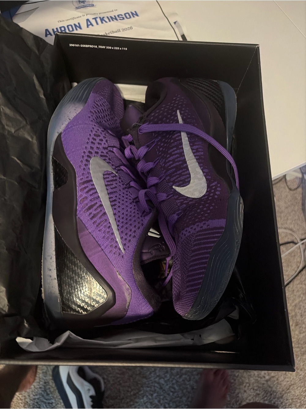 Nike Purple Women’s Basketball Sneakers with Silver Swoosh